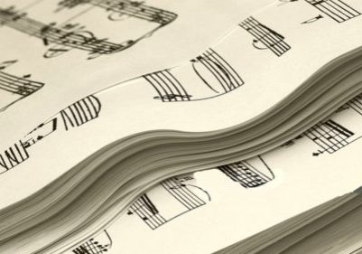 A stack of sheet music